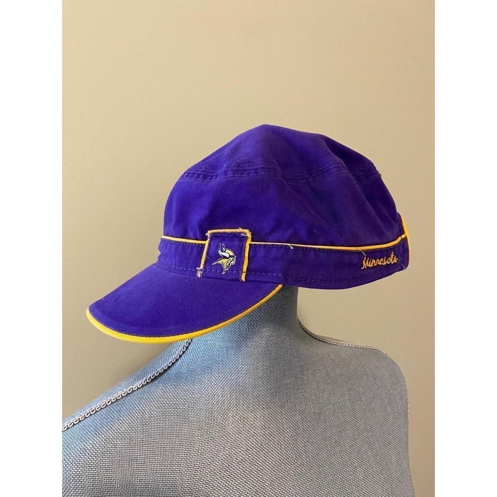 NFL Cadet Hat Cap Vikings Minnesota Football Adjustable Purple Gold Adult SKU21